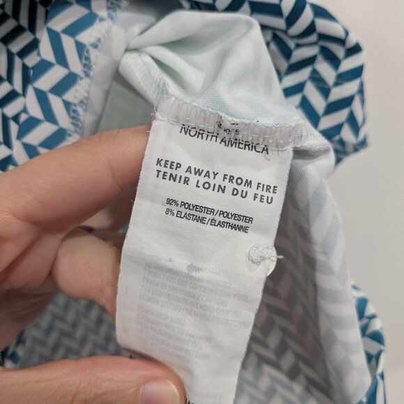 Puma Golf Chevron Print Lightweight Polo Tee Blue White Size Small - Picture 5 of 6